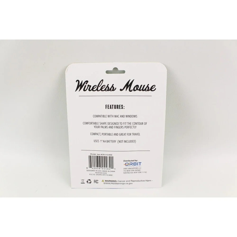 New Orbit Innovations Wireless Mouse w/ Scroll Wheel Compatible Mac/PC Green/Blk